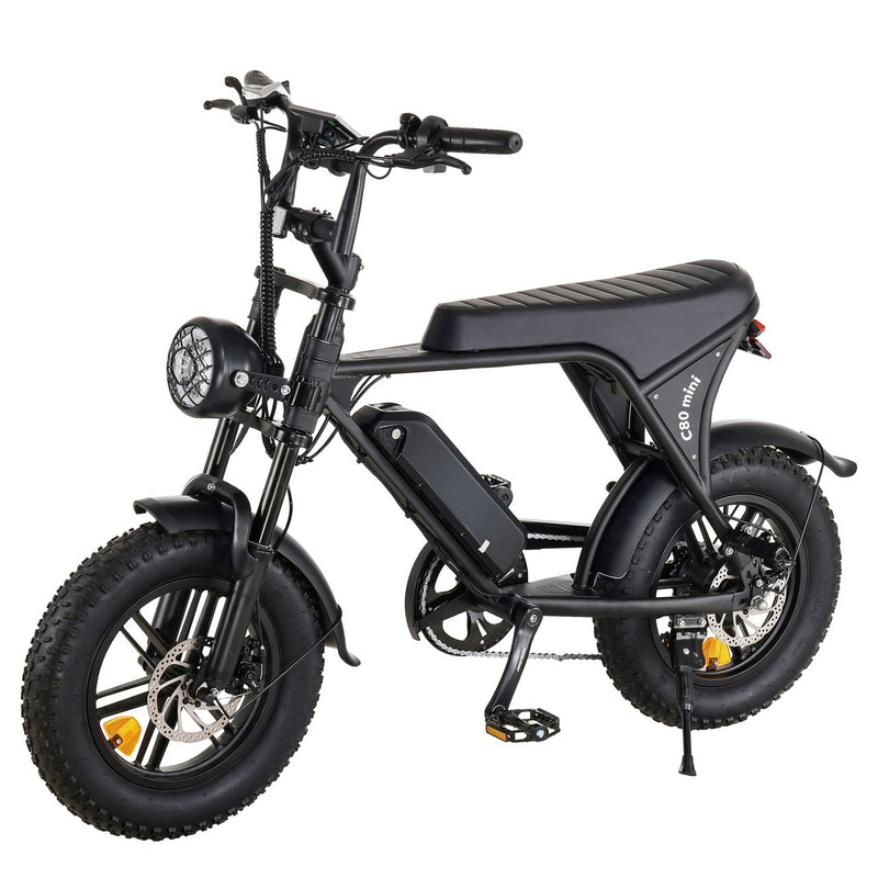 C80 - Mini Fatbike - Zwart - fatbikeskopen.nl