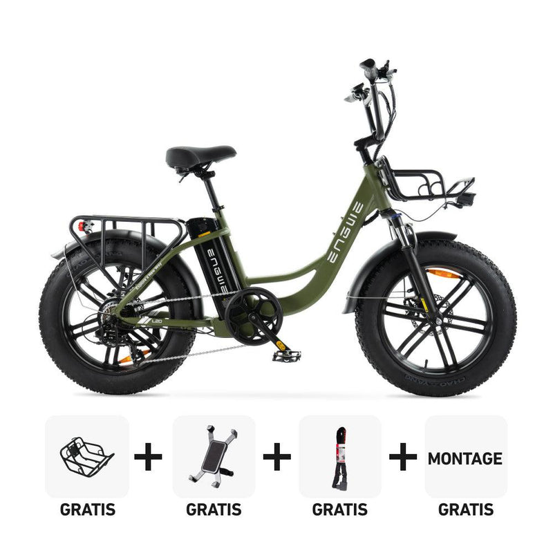 Combi-Deal! | ENGWE L20 - Groen - fatbikeskopen.nl