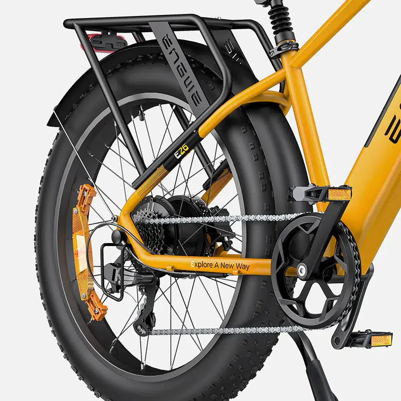 ENGWE E26 SUPER DEAL - Lage instap - Geel + ART 2 kettingslot + telefoonhouder - fatbikeskopen.nl