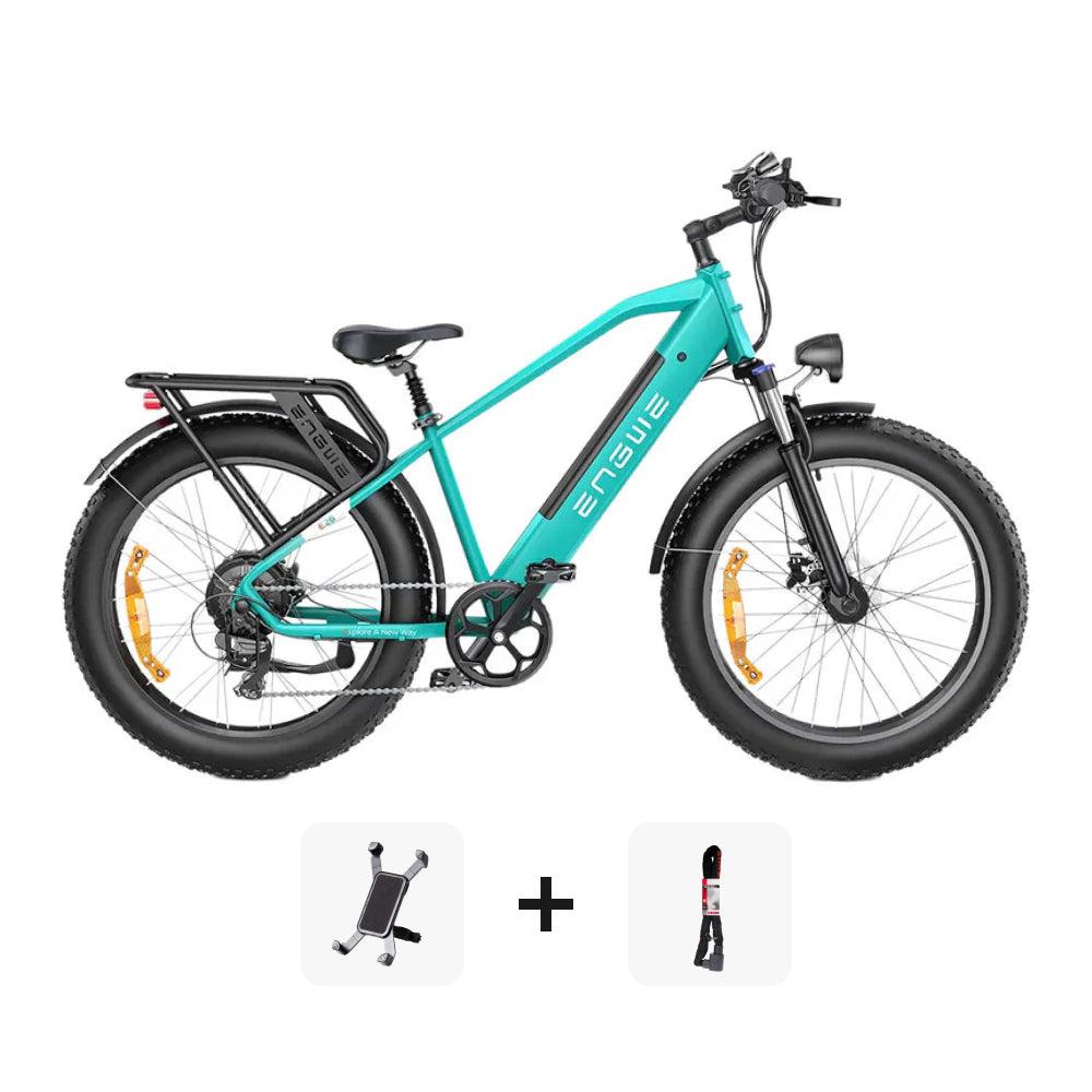 ENGWE E26 SUPER DEAL - hoge instap - Blauw + ART 2 kettingslot + telefoonhouder - fatbikeskopen.nl