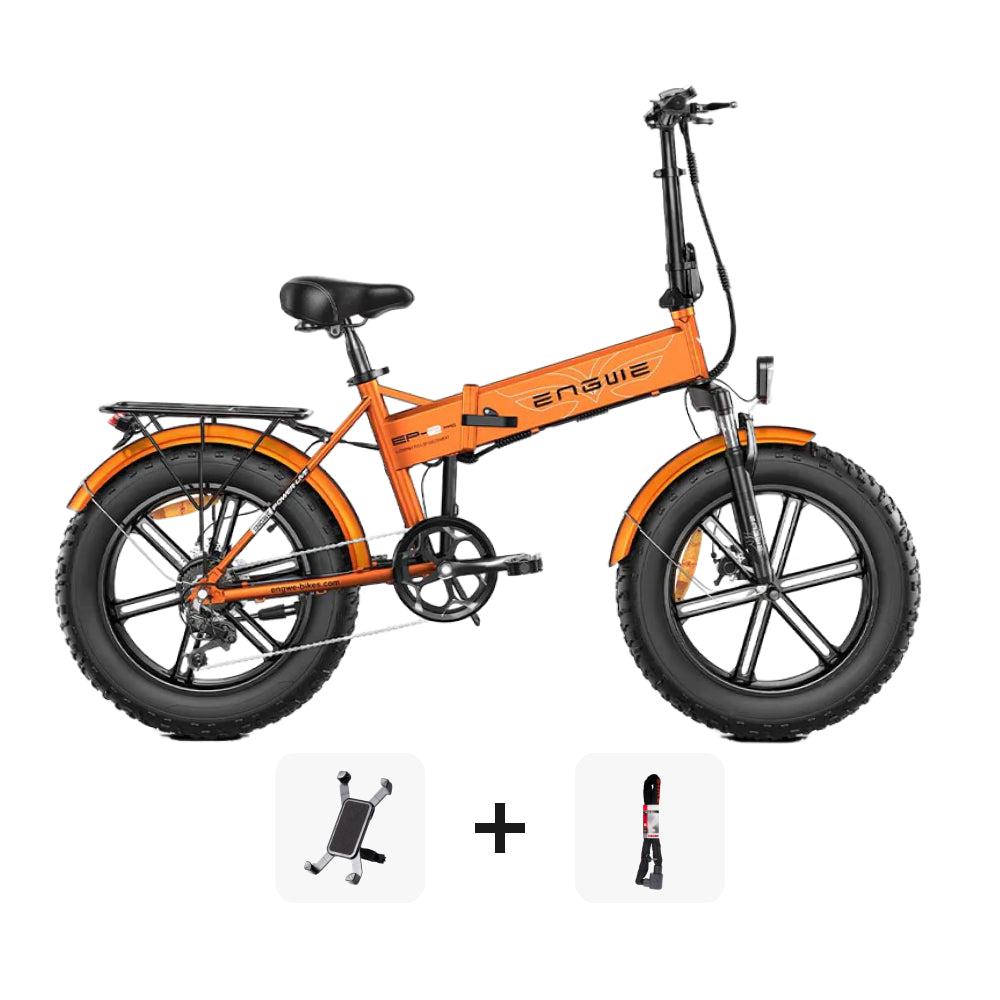 ENGWE EP 2 PRO SUPER DEAL - Elektrische Vouwfiets - Oranje + ART 2 kettingslot + Telefoonhouder - fatbikeskopen.nl