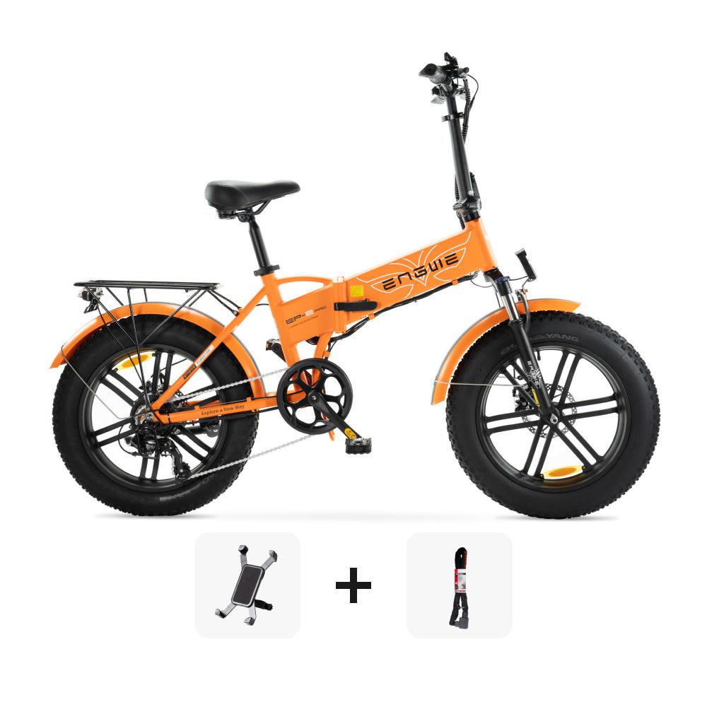 ENGWE EP 2 PRO SUPER DEAL - Elektrische Vouwfiets - Oranje + ART 2 kettingslot + Telefoonhouder - fatbikeskopen.nl