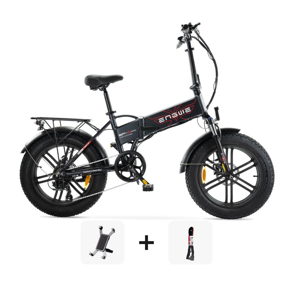 ENGWE EP 2 PRO SUPER DEAL - Elektrische Vouwfiets -Zwart + ART 2 kettingslot + Telefoonhouder - fatbikeskopen.nl