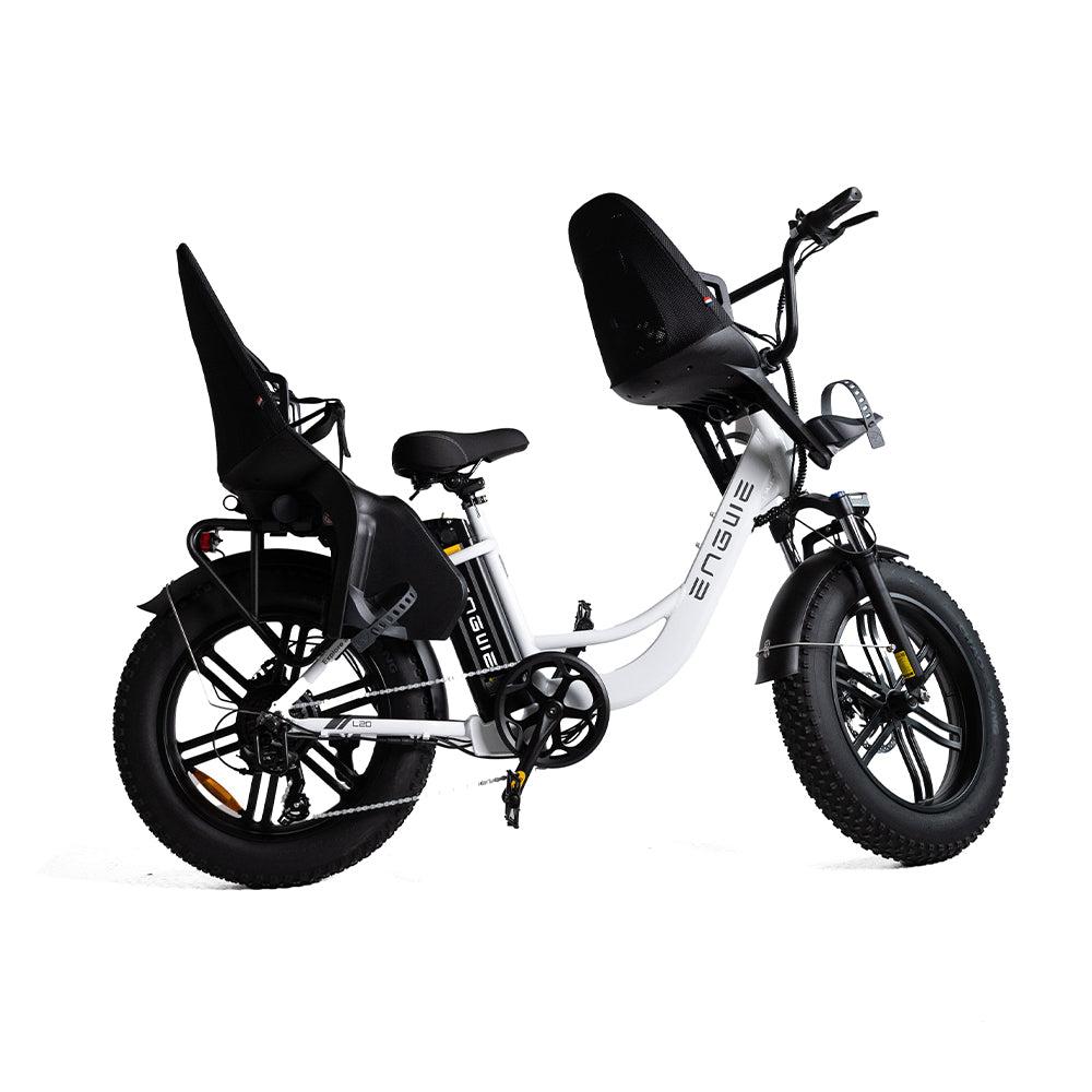 ENGWE L20 Family DEAL - Wit + kinderzitjes - fatbikeskopen.nl