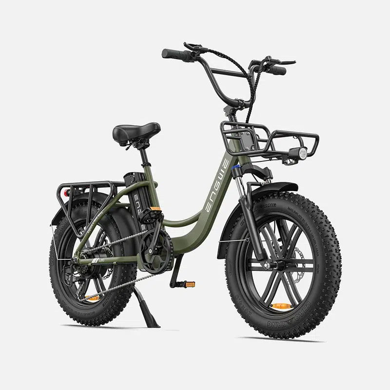 ENGWE L20 SUPER DEAL - Lage instap - Groen + Voorrekje + Telefoonhouder + ART 2 Slot - fatbikeskopen.nl