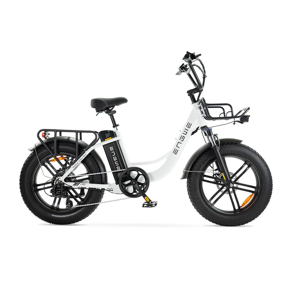 ENGWE L20 SUPER DEAL - Lage instap - Wit + Voorrekje + Telefoonhouder + ART 2 Slot - fatbikeskopen.nl