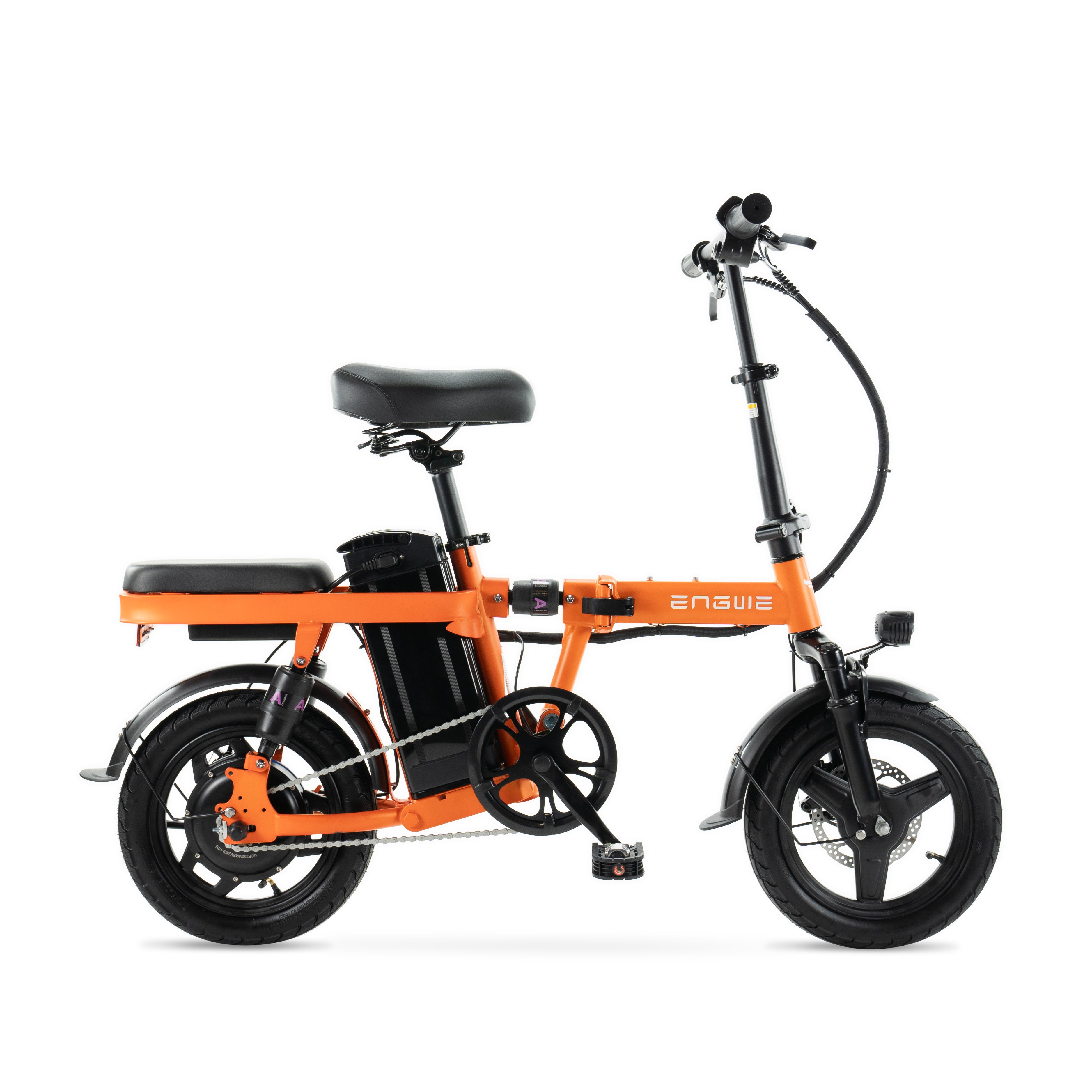 ENGWE T14 SUPER DEAL - Vouwfiets - Oranje + Telefoonhouder + ART 2 Slot - fatbikeskopen.nl