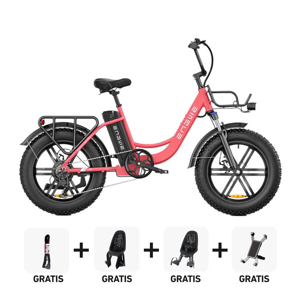 Family Bundle Deal! | ENGWE L20 - Roze - fatbikeskopen.nl