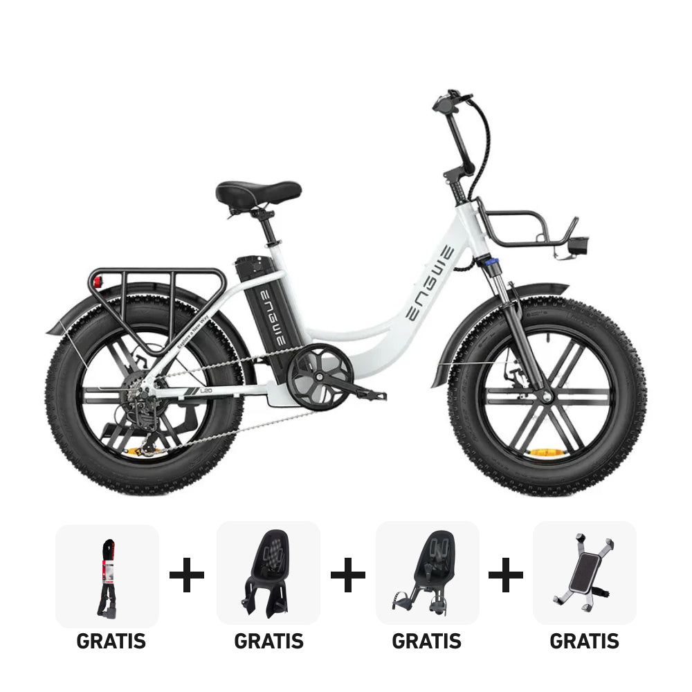 Family Bundle Deal! | ENGWE L20 - Wit - fatbikeskopen.nl